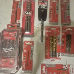 Milwaukee Drill Bits Multiple Types And Sizes Over 160 Msrp