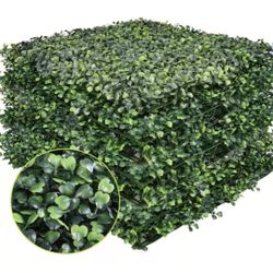 24-Pieces 20 in.x20 in. Artificial Greenery Boxwood Panels UV Protection Boxwood Hedge Panels Wall Screen Greenery Wall