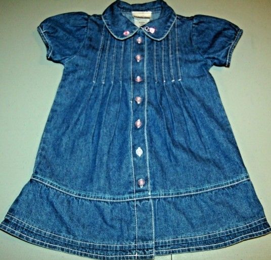 Krickets Elite Girls 24M Short Sleeve Denim Dress