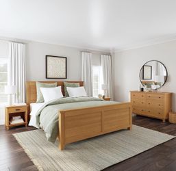 HOMESTYLES KING SIZE BED-SET BUNDLE DEAL: BED FRAME, 2 NIGHTSTANDS, DRESSER ($2,000 MSRP)
