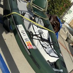 Sea Eagle Fishing Skiff 16 Foot Brand New In The Bag With 8 Hp Four Stroke Mercury Marine Outboard Up For Grabs Cheap