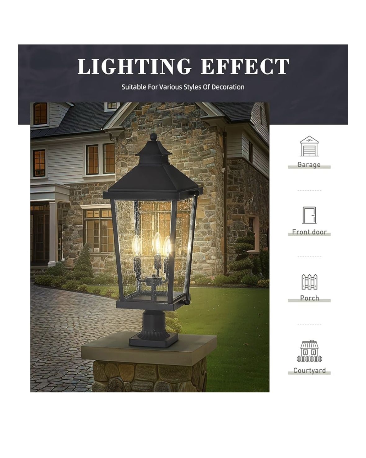 2 Large Outdoor Lamp Posts- Never Been Opened! Luxury, Name Brand Zeyu.