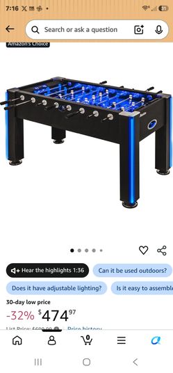 Foosball table