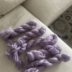 5 lilac cheesecloth runners
