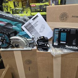 18vX2 36v Makita Brushless Wormdrive Kit,2x5.0Ah,dual Port Charger,Toolbag, Financing Available 