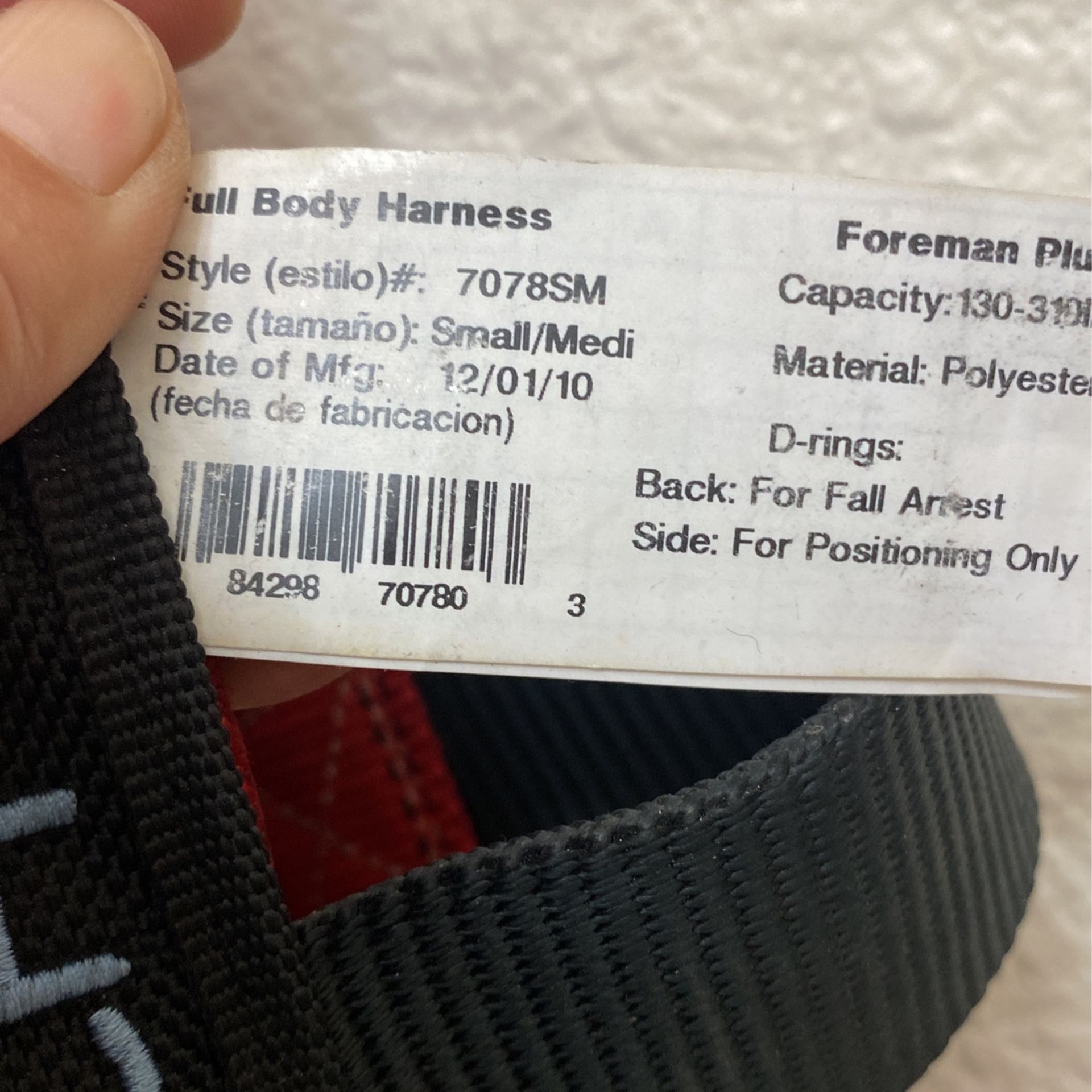 Fall Tech Full Body Harness