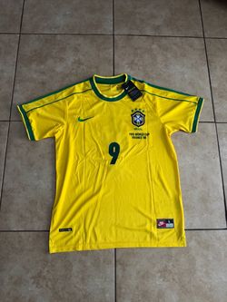 Brazil 1998 World Cup Home Kit Men’s Size M Ronaldo#9