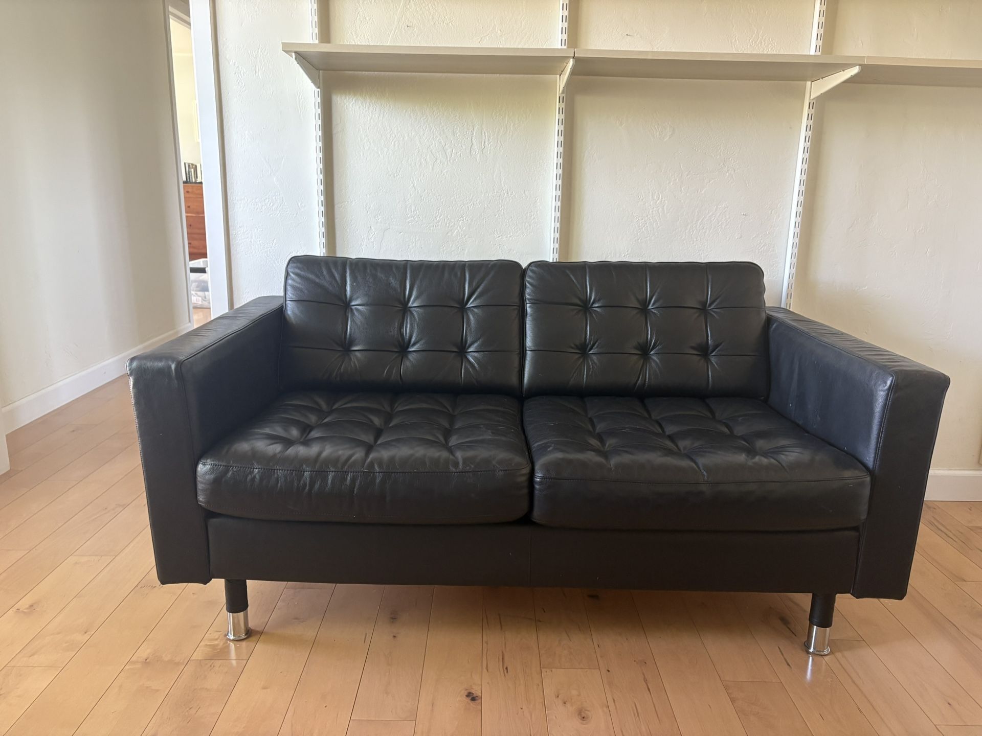 IKEA Leather Loveseat Sofa
