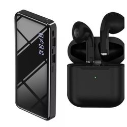 Portable Power Bank Charger And Earbuds Bundle