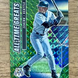2021 Mosaic ICHIRO All-Time Greats #ATG3 Green Reactive Prizm Mariners