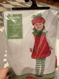 Strawberry Baby Costume in Size 12-24 Months