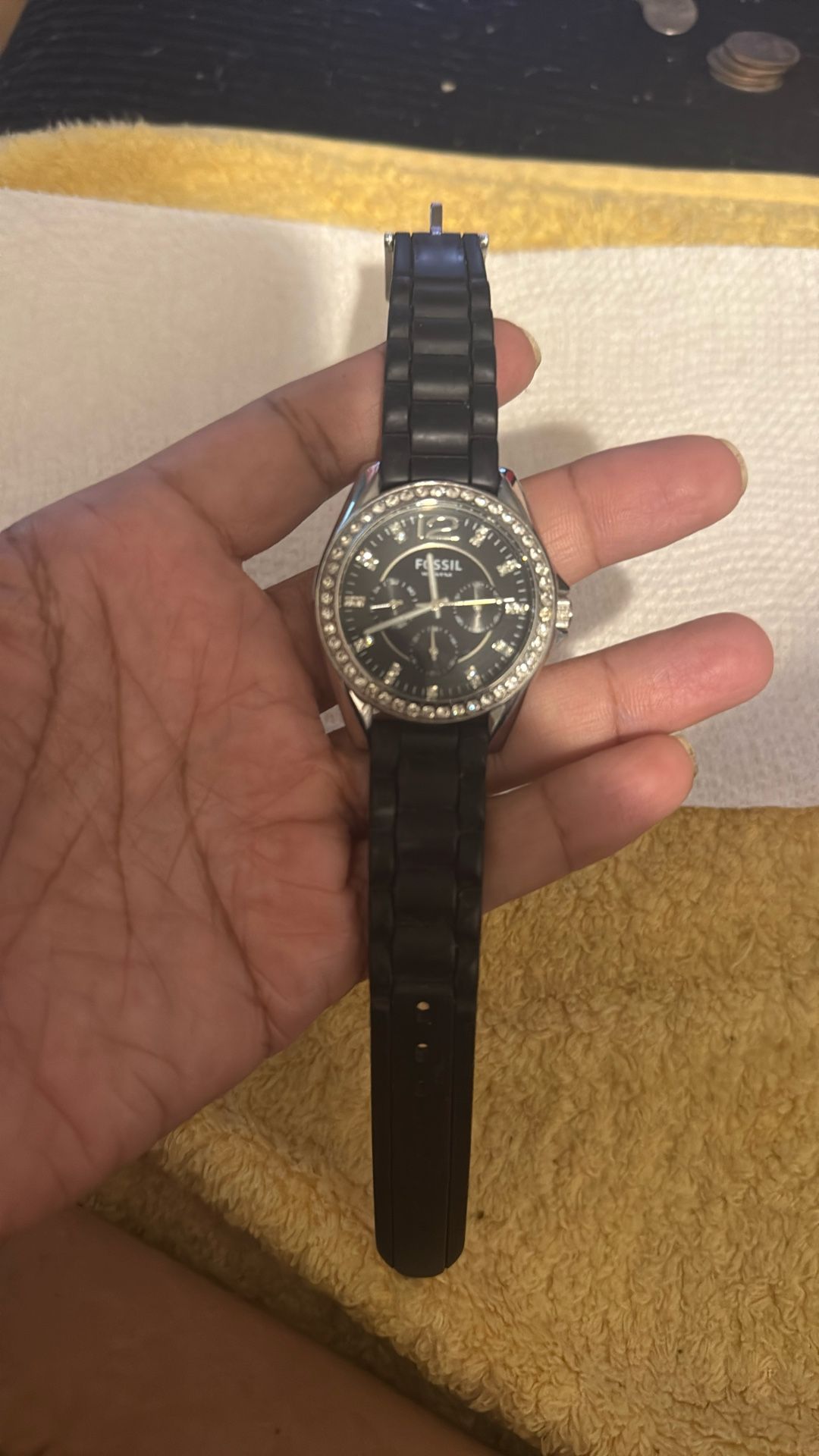 Black Band Fossil Watch