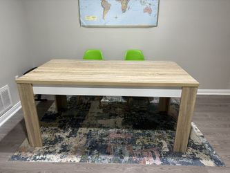 6 Seater Wooden Dining Table With Melamine Top