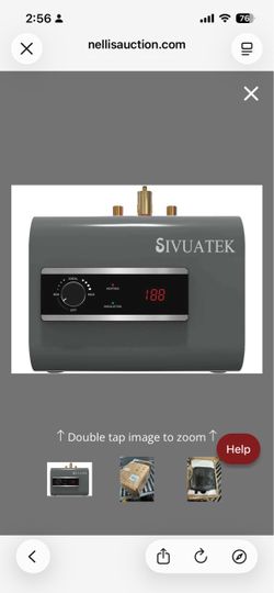 2.5 Gallon Mini-Tank Electric Water Heater, 1440W 120V Under Sink Unit