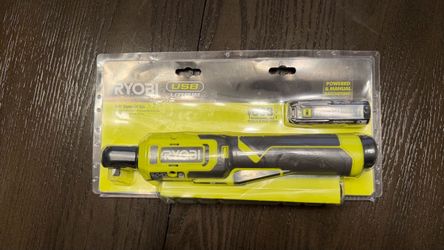 Ryobi USB Lithium 1/4 Inch Ratchet Kit with Battery and Charging Cable