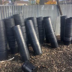 2 Gallon 5 Gallon Black Plastic Planting Pots