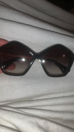 Miu Miu Women's Black and Brown Sunglasses
