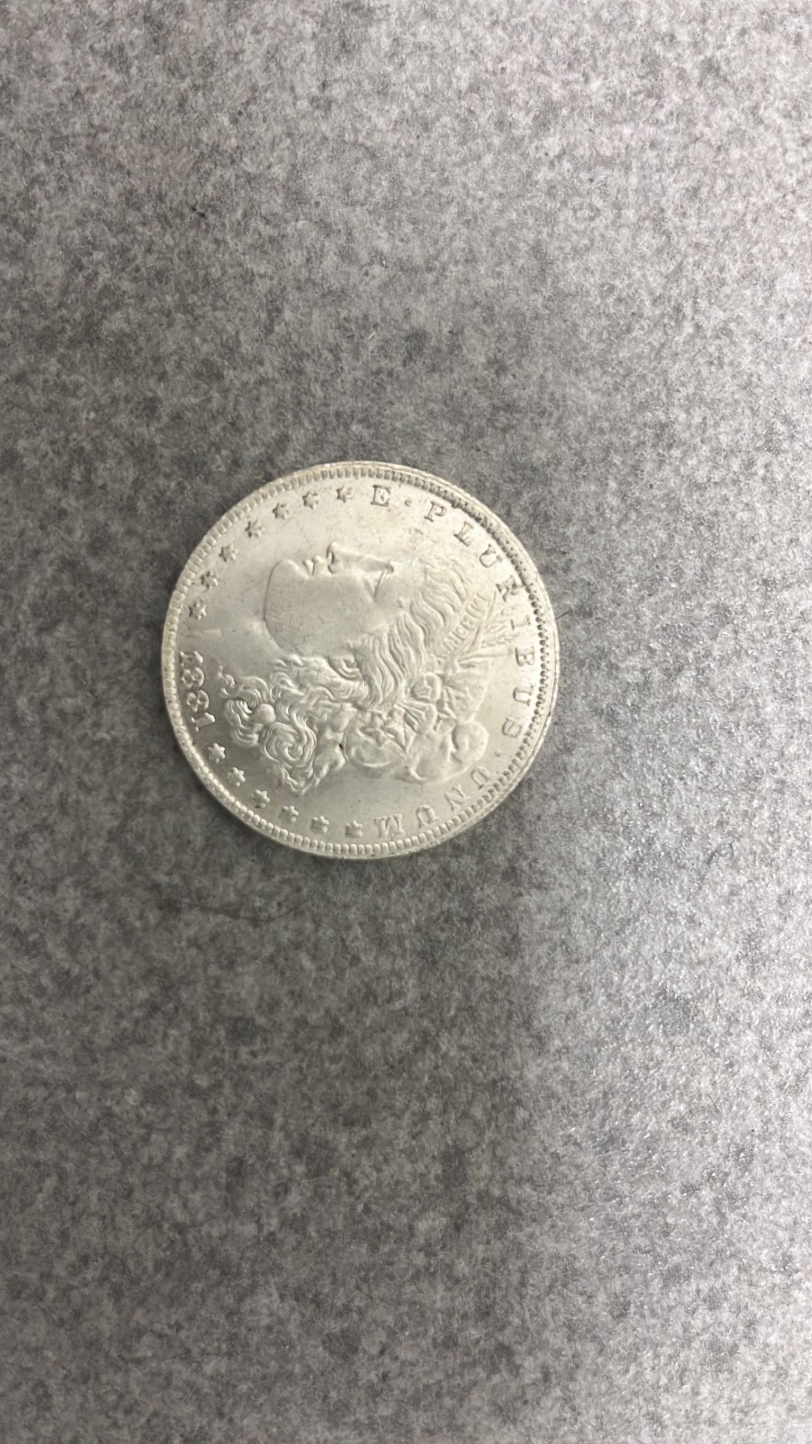 1881 One dollar coin
