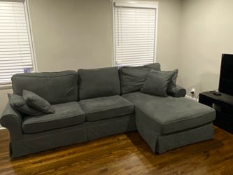 Modern Gray Pull-Out Sofa / Sleeper Couch
