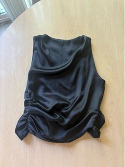 Black silk top Zara
