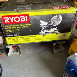 Ryobi 10” Sliding Compound Miter Saw With Laser