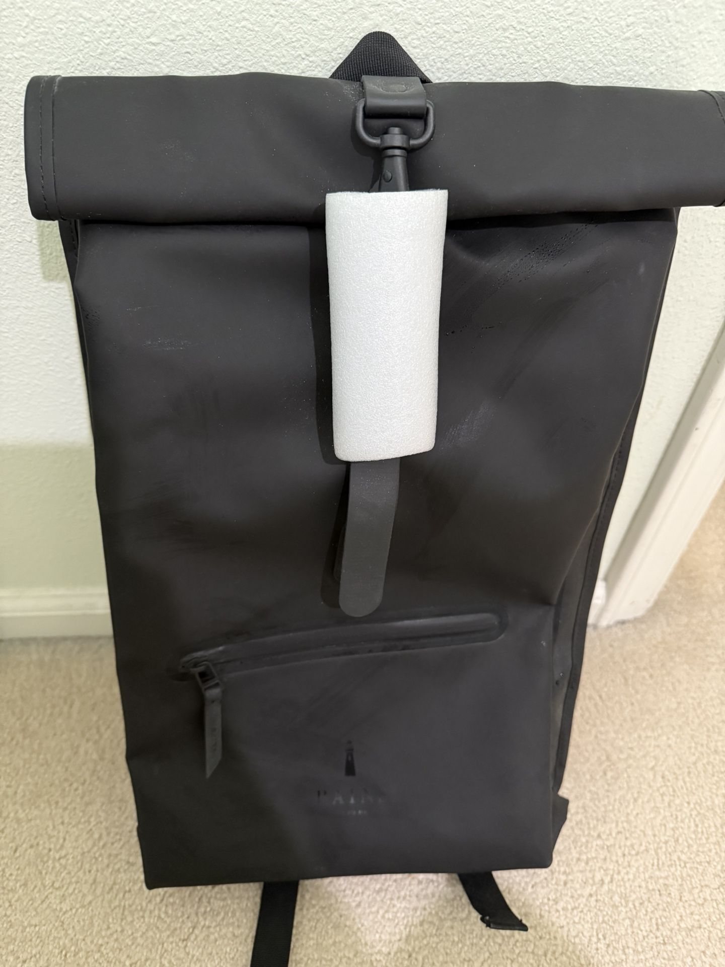 Rains rolltop rucksack backpack waterproof black
