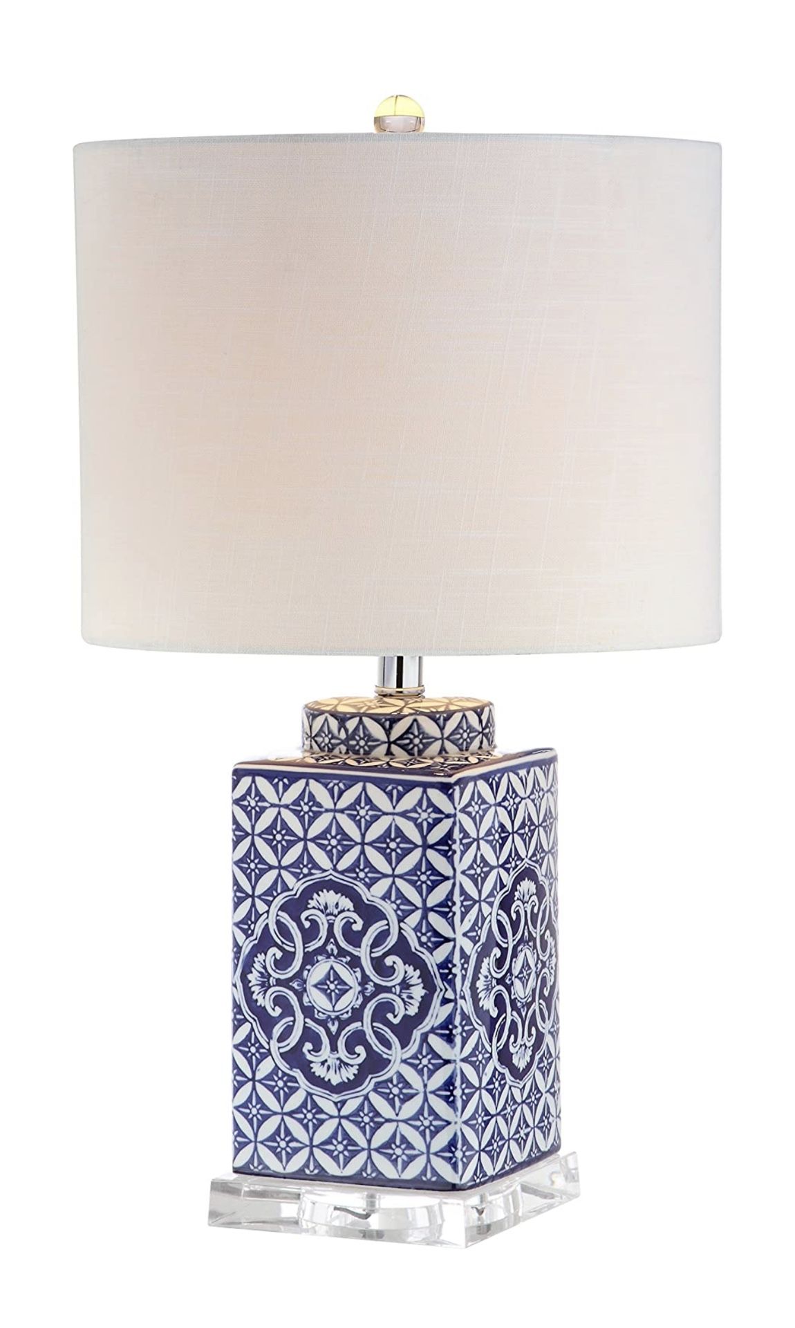JONATHAN Y JYL3006A Choi 23" Chinoiserie LED Table Lamp Traditional Bedside Desk Nightstand Lamp for Bedroom Living Room Office College Bookcase LED B