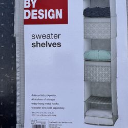 Closet storage Tier Shelf Hanging Organizer, Closet Hanging Shelf with 2 Sturdy Hooks 