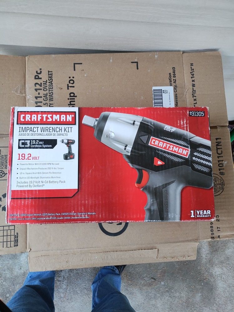 Brand New Craftsman Impact Wrench Kit Volt 931305
