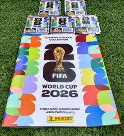 FIFA WORLD 2026 OFFICIAL STICKER COLLECTION ALBUM PLUS 5 STICKER  PACKETS