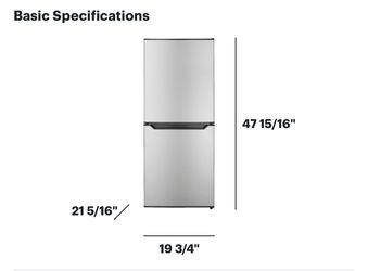 Insignia™ 4.9 Cu. Ft. Mini Fridge with Bottom Freezer Stainless