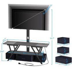 TV STAND WITH SWIVEL MOUNT