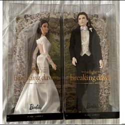 Twilight Breaking Dawn Bella & Edward Wedding Barbie Mattel