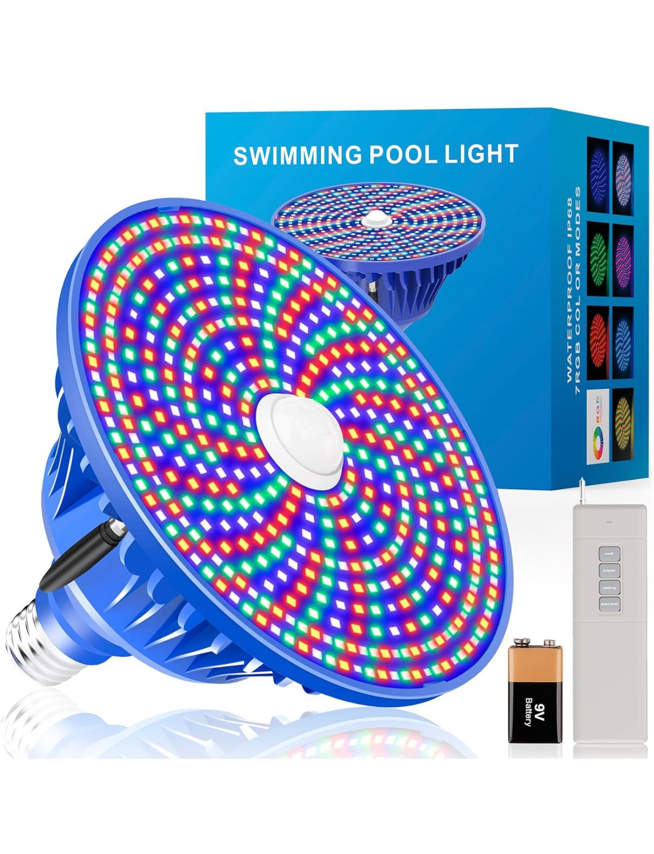 MORSEN LED Pool Lights 120V 60W with Remote Control RGB Color Change
