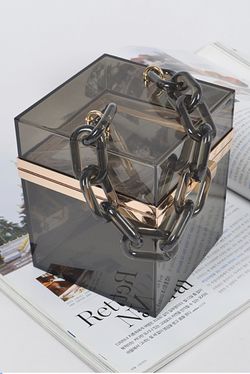 Clear acrylic square clutches