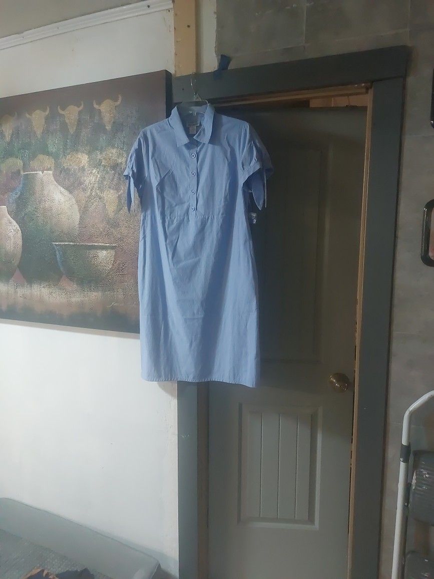 Blue Dress Lightweight With Pockets