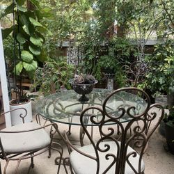 Iron Table and Chairs