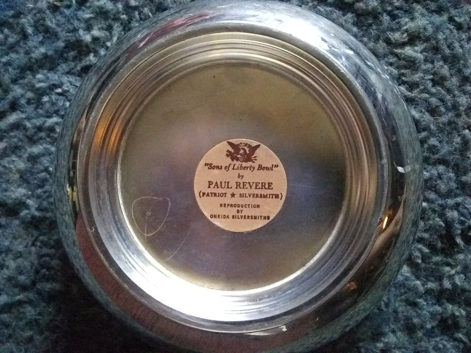 Reproduction silver plated bowl