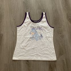 Disney Vintage Eeyore white tank top