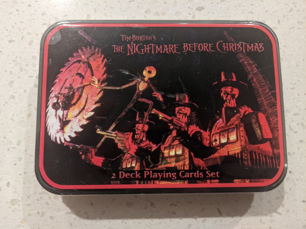 Nightmare Before Christmas  Collectible Tin Playing Cards
