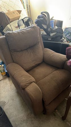 Brown easy chair