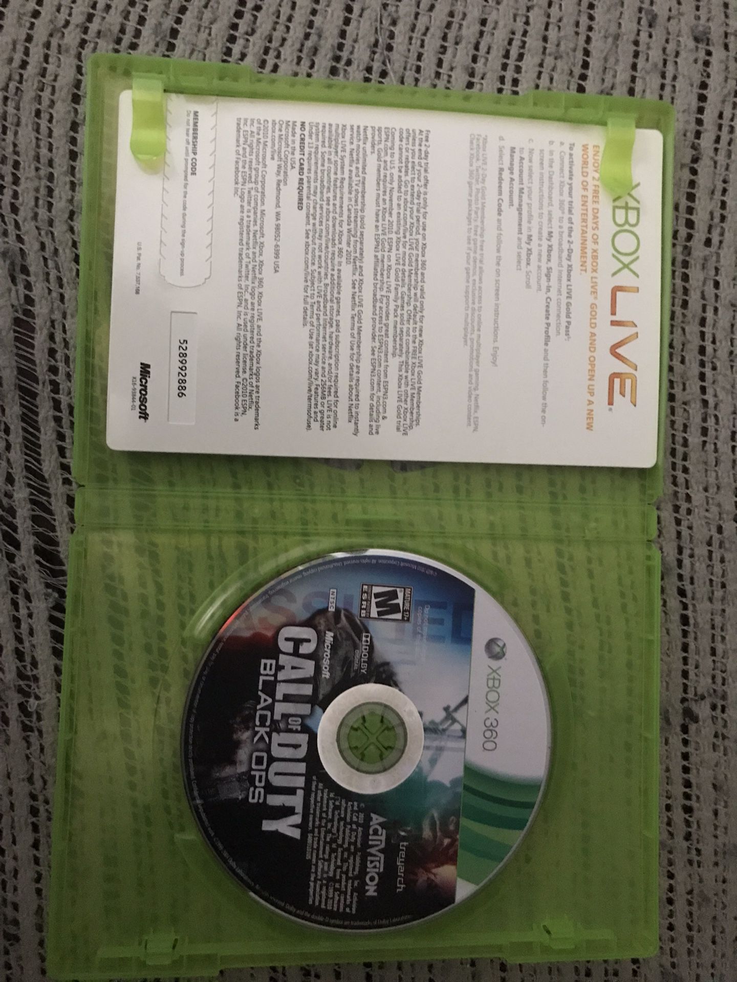 Lnew Xbox 360 call of duty black ops game only $30