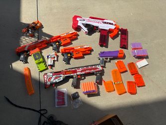 Nerf Guns and lots of foam darts