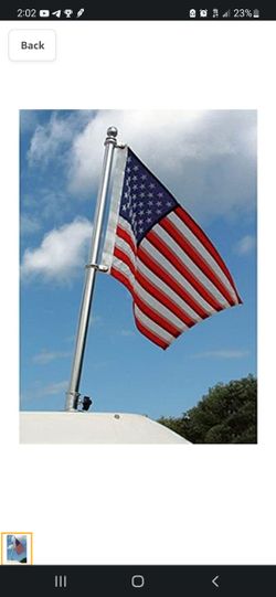 Marine Boat Flag Post 24" Chrome