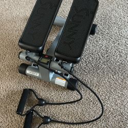 Fitness Mini Steppers for Exercise at Home, Stair Step Workout Machine with Resistance Bands