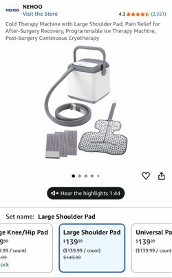 NEHOO Cold Therapy Machine with Large Shoulder Pad. NEW!