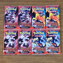 Pokemon Cards Scarlet and Violet Destined Rivals Single Booster Packs (8 Total)