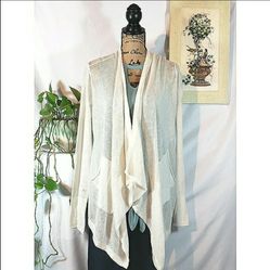 Simply Vera Vera Wang Cream Drape Cardigan S