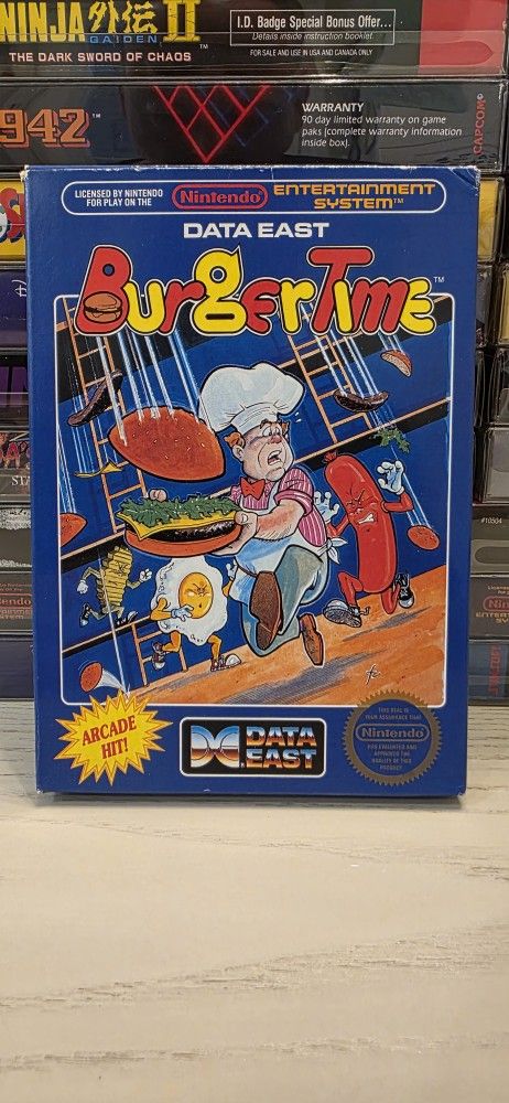 NES NINTENDO BURGER TIME CIB 1ST PRINT