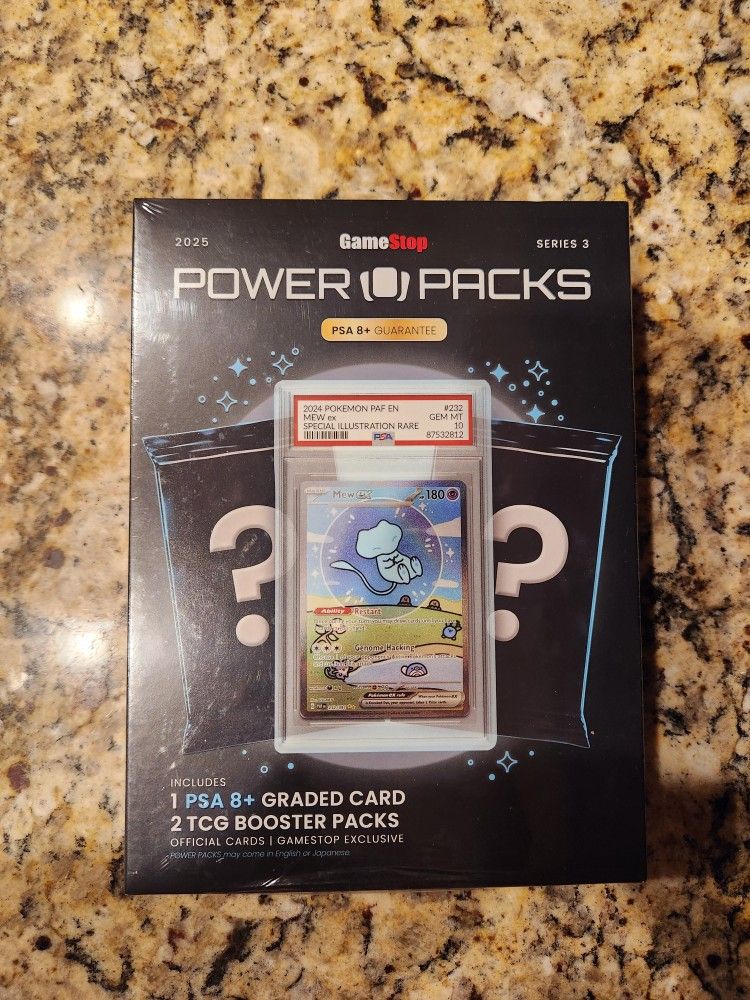 Pokemon Gamestop Power Pack Mystery Slab 2 Booster Packs New Sealed